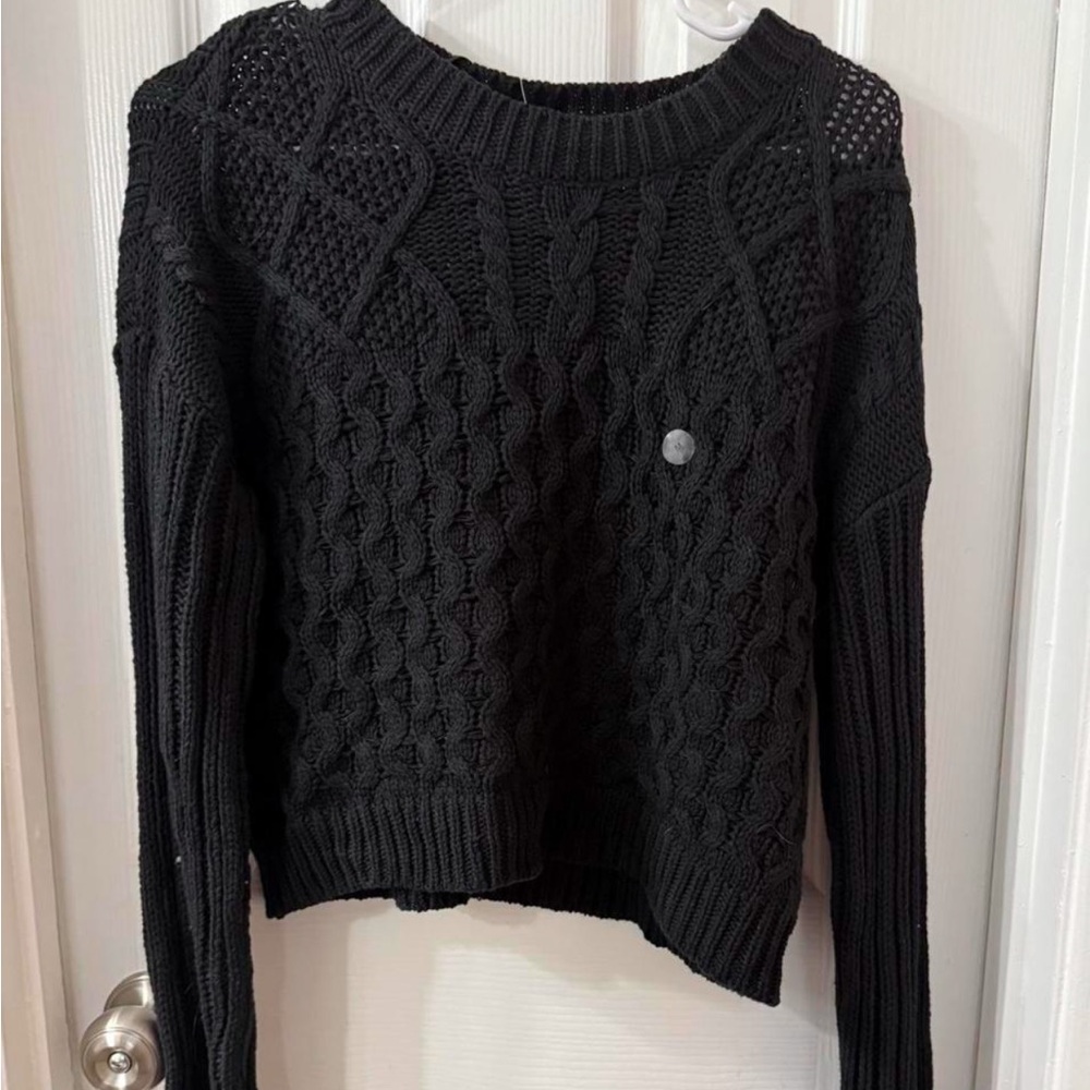 Black Cable Knit Sweater
